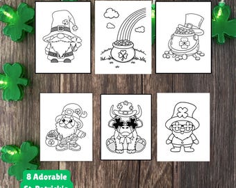 St. Patrick's Day Kleurplaten voor kinderen – 8 afdrukbare pdf-bestanden voor maart