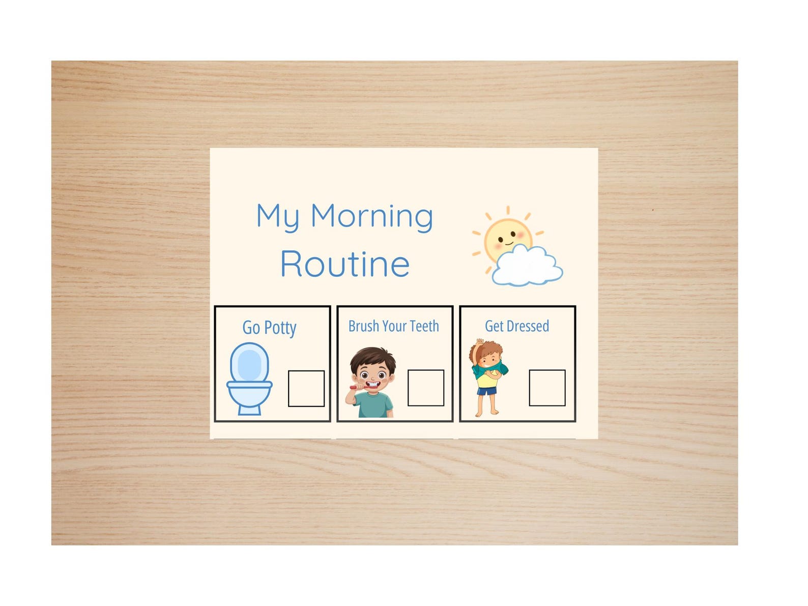 Boy Morning Routine Checklist Boy Morning Routine Chart Printable | Kids Daily Morning Schedule ...