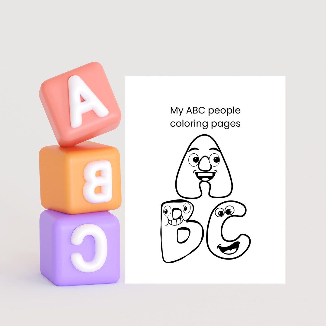 ABC Alphabet Coloring Pages A-Z – Preschool Learning (PDF Download) - Etsy