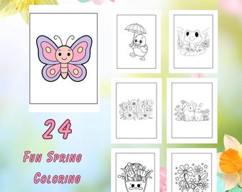 Lentekleurplaten: set van 24 printbare ontwerpen