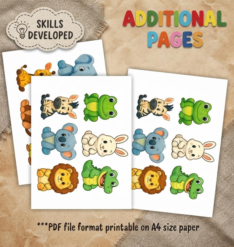 Animal Shadow Matching Game Printable, Preschool Animal Matching ...