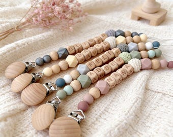 Custom Pacifier Clip Personalized Soother Holder | Baby Shower Newborn Gift Binky Dummy Clip