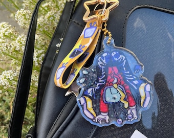 Llavero Mr. Antenna - 3 pulgadas, acrílico transparente con efecto holográfico. Llavero Tenna.
