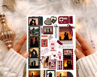 Modelo de caixa de fósforos editável | Pôster personalizado de caixa de fósforos para casais | Presente de aniversário para ela e para ele | Modelo Canva | Download digital