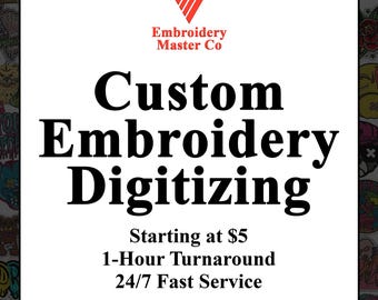 Service de numérisation de broderie personnalisée | Fichiers DST PES EXP