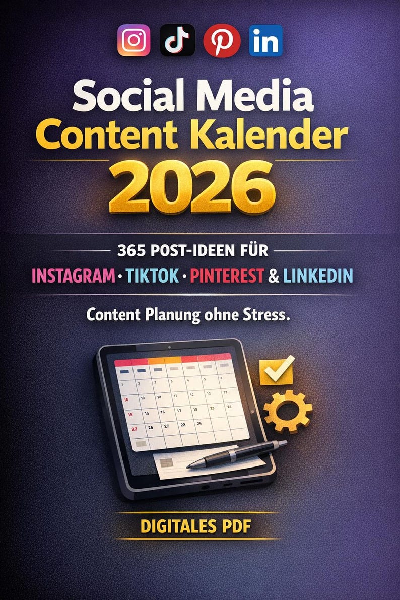 Social Media Content Calendar 2026 – 365 Post Ideas for Instagram ...