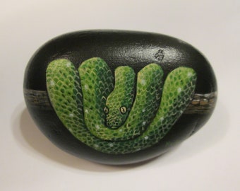 Painted Rock Snake - Etsy