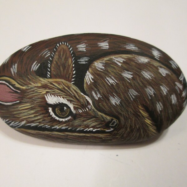 Painted Deer Rock - Etsy