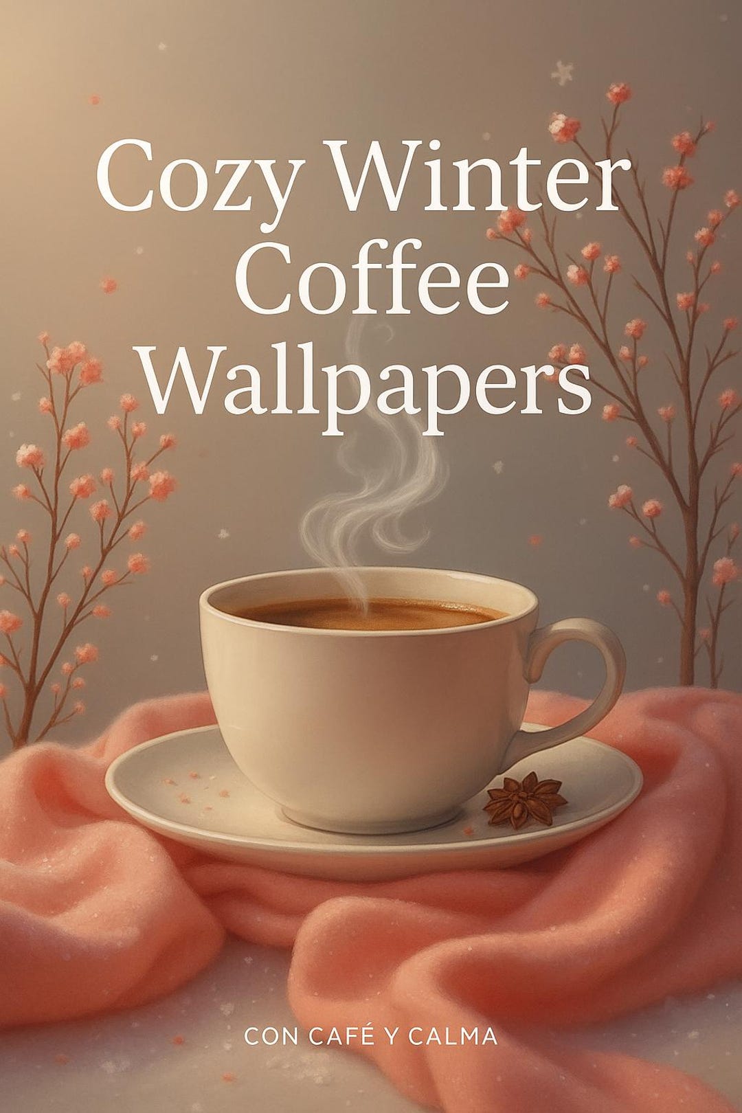 Cozy Winter Coffee Wallpaper Pack | Pink Aesthetic Christmas