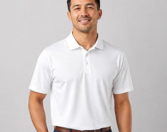 Sebring Performance Polo Shirt, Plain Moisture Wicking Golf Polo, UPF 30+ Work Polo, Made In USA Men’s Activewear Shirt
