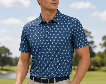 Camiseta polo de golf con divertido dibujo del dedo medio, camiseta con estampado de golf con gesto obsceno de la mano, regalo humorístico para amantes del golf, camiseta polo para hombre y mujer.