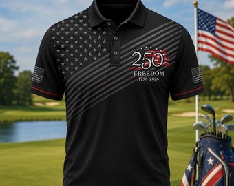 Polo de golf patriotique pour homme, polo drapeau américain, chemise de golf jour de l'indépendance des États-Unis, cadeau de vêtements d'été rouge blanc bleu