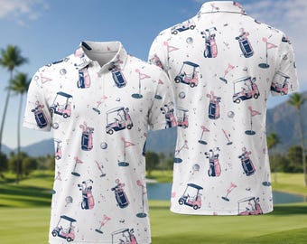 Unisex Golf Polo Shirt for Men and Women, Classic Button Up Golf Shirt, Lightweight Athletic Polo, Casual Performance Golf Wear