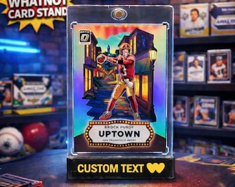 Custom Whatnot Logo Trading Card Display Stand - Personalized Holder - 3D Printed - Custom Text