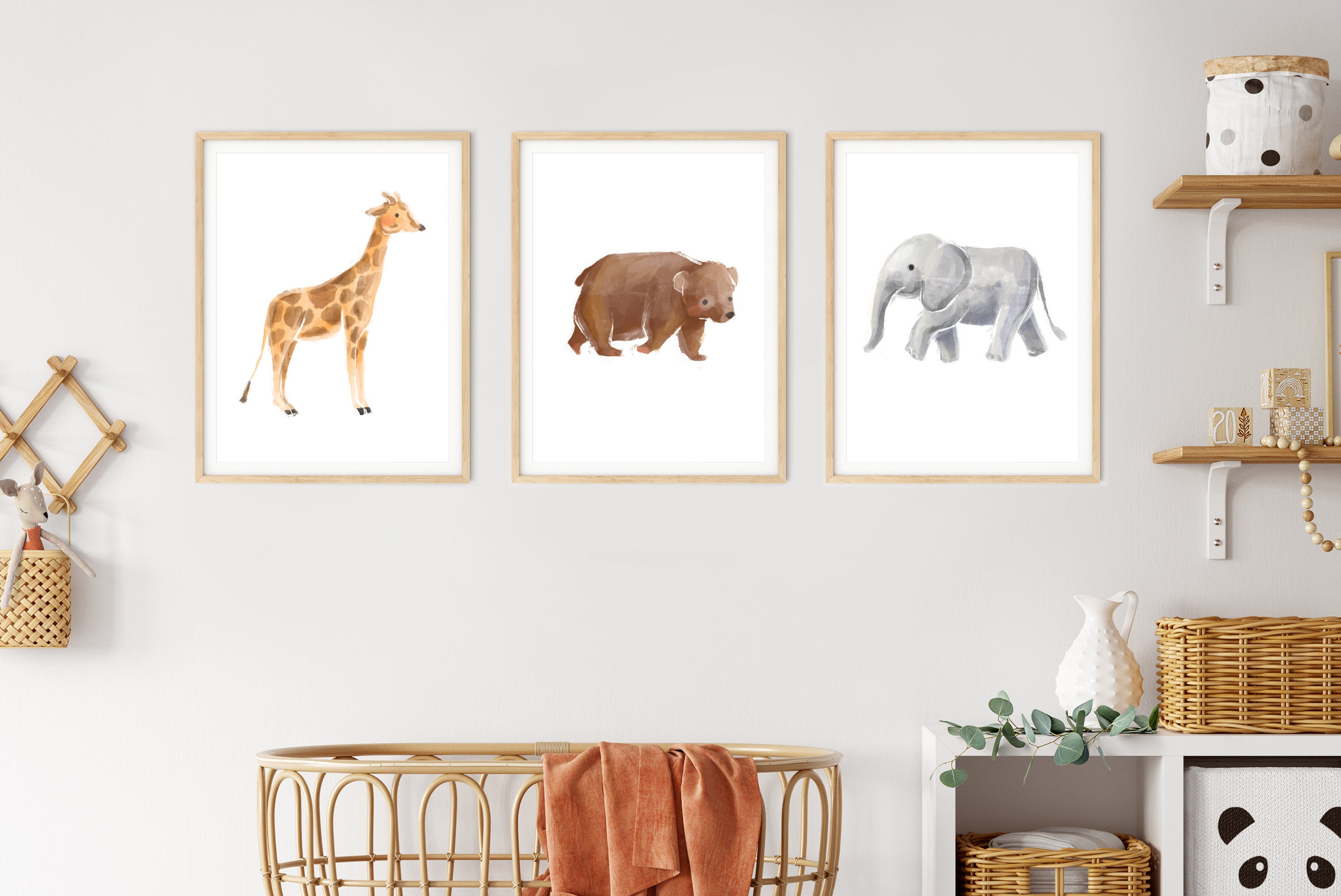 BabyZimmer Dekor Tier Motiv Kinderzimmer Tier Kunstdrucke | Etsy