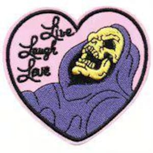 Skull & Heart Cat Patch Pack – Gothic / Cute Embroidered