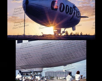 GoodYear Blimp Photos on Marco Island FL. 2 Photos, 1972 (Digital Download)