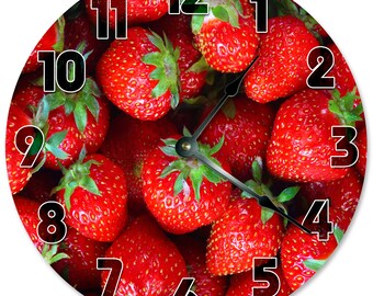Large 10.5/" Wall Clock STRAWBERRIES Clock 2118