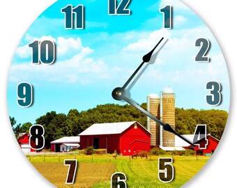 Reloj de silo de estilo rústico: 26 cm, decoración colorida para la sala de estar