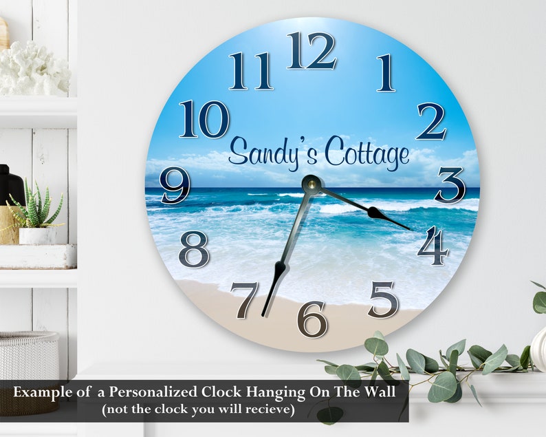 House Warming Gift Living Room Clock Room Wall Home Decor OLD BARN BOARDS Printed Hanging Clocks Rustic Cabin Country House Decoration Gift image 2