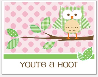 Owl Print Nursery Art CHICO 8x10 You're A Hoot