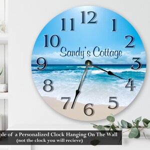 10.5 Printed FLORAL ART DESIGN Clock White Clock Living Room Clock Large 10.5 Wall Clock Home Décor Clock 5695 image 2