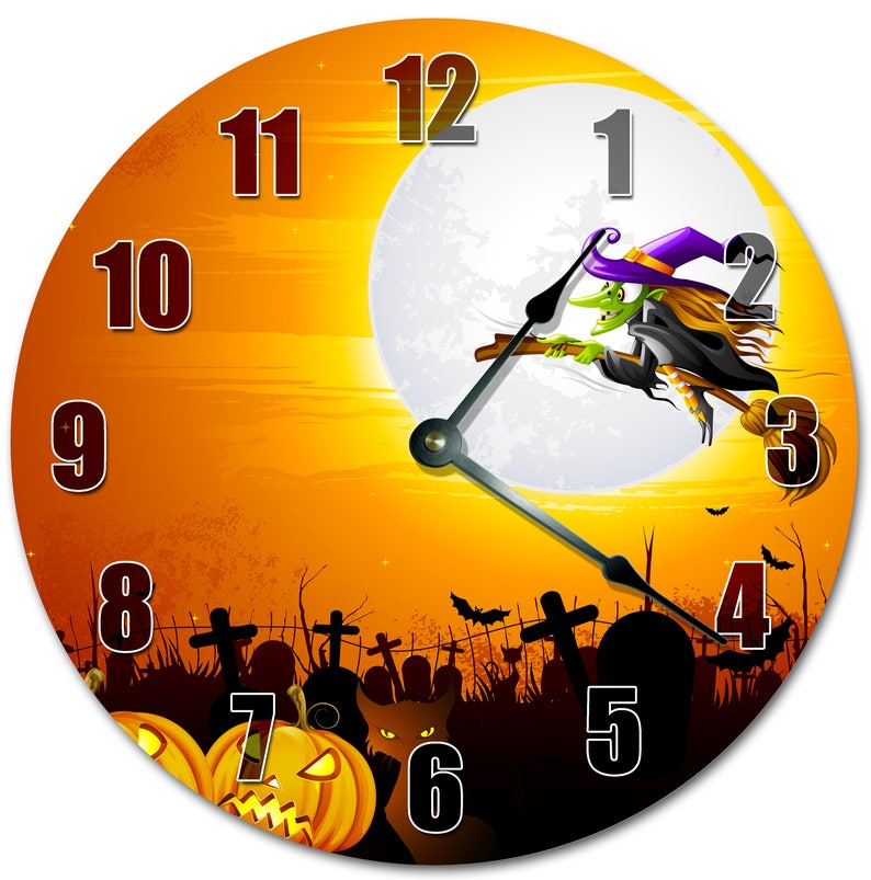 10.5 HALLOWEEN Clock Living Room Clock Large Etsy