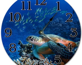 Home Decor 3336 10.5" UNDER THE SEA NURSERY KIDS CLOCK Large 10.5" Wall Clock 