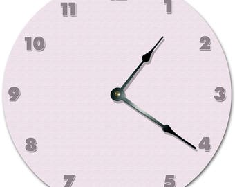 10.5" POWDER PINK Background Clock - Living Room Clock - Large 10.5" Wall Clock - Home Décor Clock - 5440