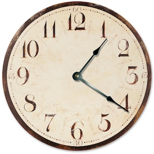 15" RUSTIC Design Clock Living Room Clocks 15 inch Wooden Hanging Wall Clocks Rustic Farmhouse Home Décor Wood Brown Tan Decorate 2024-12-15