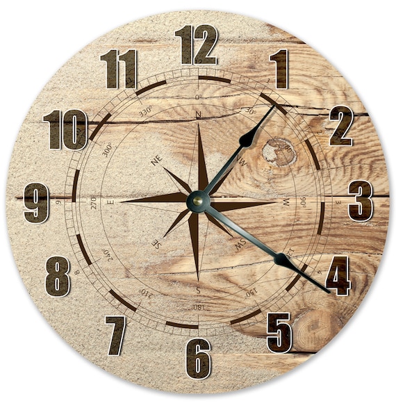 MINNESOTA Established in 1858 COMPASS CLOCK Large 10.5 inch Wall Clock 