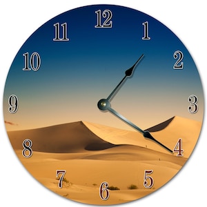 10.5&quot; Massive SAND DUNE DESERT Clock - Living Room Clock - Large 10.5&quot; Wall Clock - Home Décor Clock - 5600