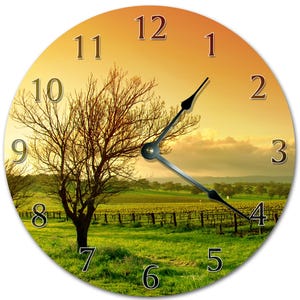 Leafless Tree Wall Clock - Quiet 10.5" Open Face Design