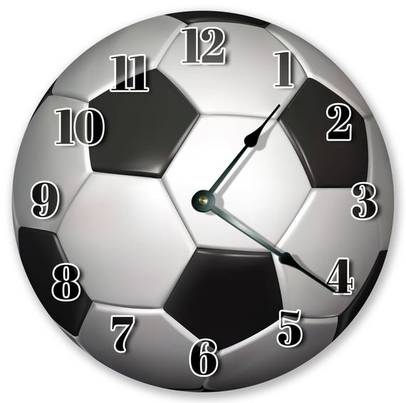 10.5 SOCCER BALL Clock Large 10.5 Wall Clock Etsy