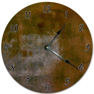 Horloge design ancienne en métal de 10,5 po. - Horloge de salon - Grande horloge murale de 10,5 po. - Horloge de décoration intérieure - 5434