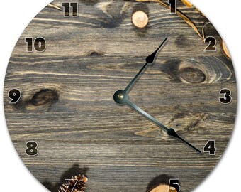 10.5" MDF Board Clock: Silent Living Room Decor