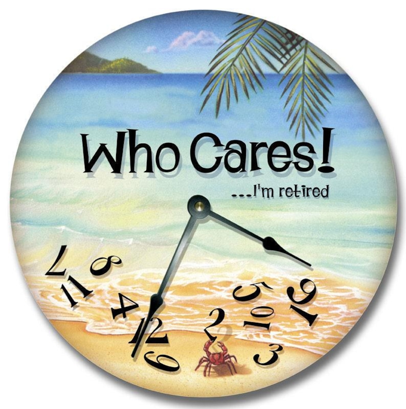 Retired Beach House Clock: 10.5" Coastal Wall Art image 1