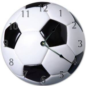 10.5&quot; TRAINING SOCCER BALL Clock - Living Room Clock - Large 10.5&quot; Wall Clock - Home Décor Clock - 5557