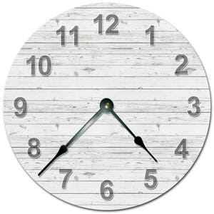 WHITE mdf BOARDS Clock - Extra Large 15&quot; to 16&quot; Wall Clock - 2021-16