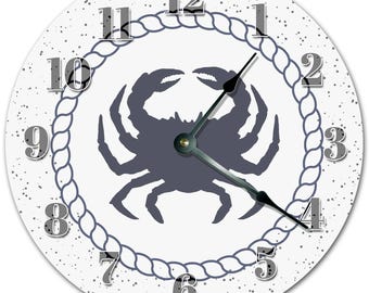 Sea Crab Wall Clock: Modern Home Decor (10.5-Inch Silent)