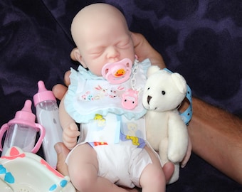 12" Preemie Full Silicone Doll - Squishy Body Reborn Platinum Small Dolls
