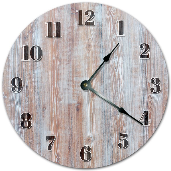 Wooden Plank Clock Etsy