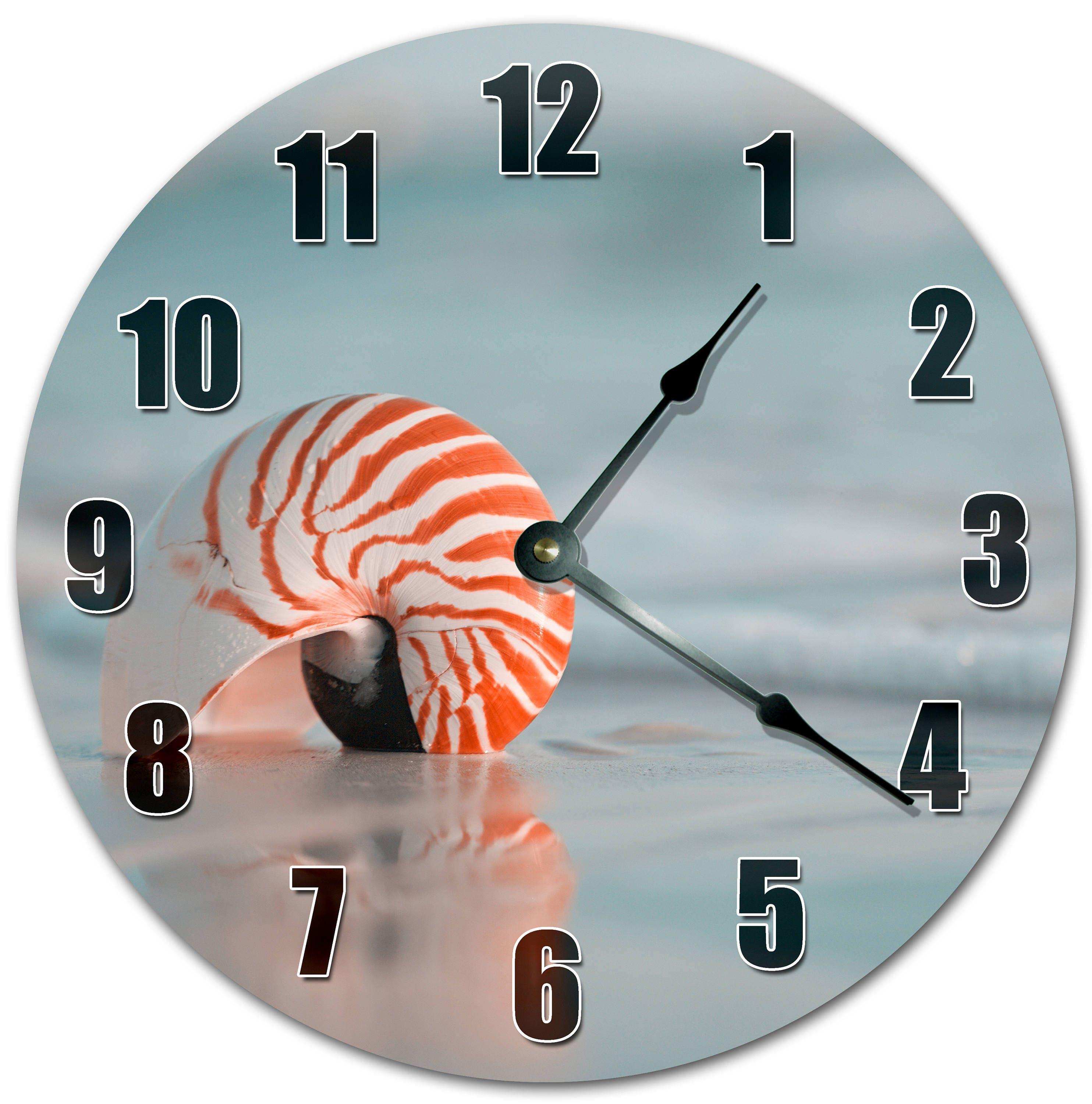 Shell Clcok Nautilus Shell Clock: Modern Home Decor (10.5 Inch Silent) - Etsy