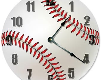 Orologio da baseball da 10,5" - Orologio da soggiorno - Grande orologio da parete da 10,5" - Orologio per la casa - 2287