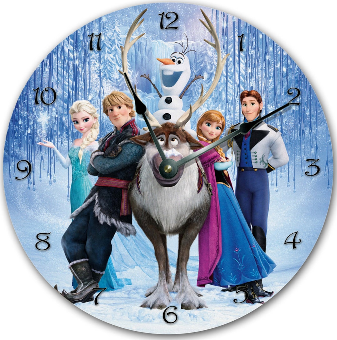 10.5 FROZEN Wall Clock Personalized Name Wall Clocks Etsy