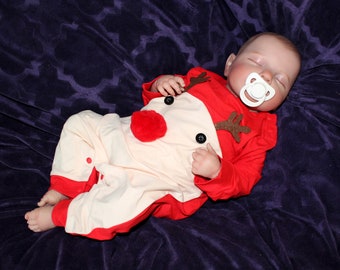 Christmas Lifelike Newborn REBORN BABY DOLL Realistic 20 inch 8 Pounds Life Size Real Weighted Rudolph The Reindeer Childs First Play Dolls