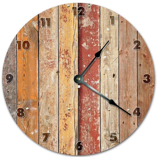Wooden Plank Clock Etsy