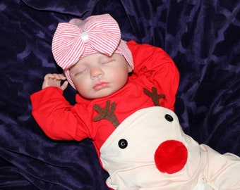 Christmas Lifelike Newborn REBORN BABY DOLL Realistic 20 inch 8 Pounds Life Size Real Weighted Rudolph The Reindeer Childs First Play Dolls