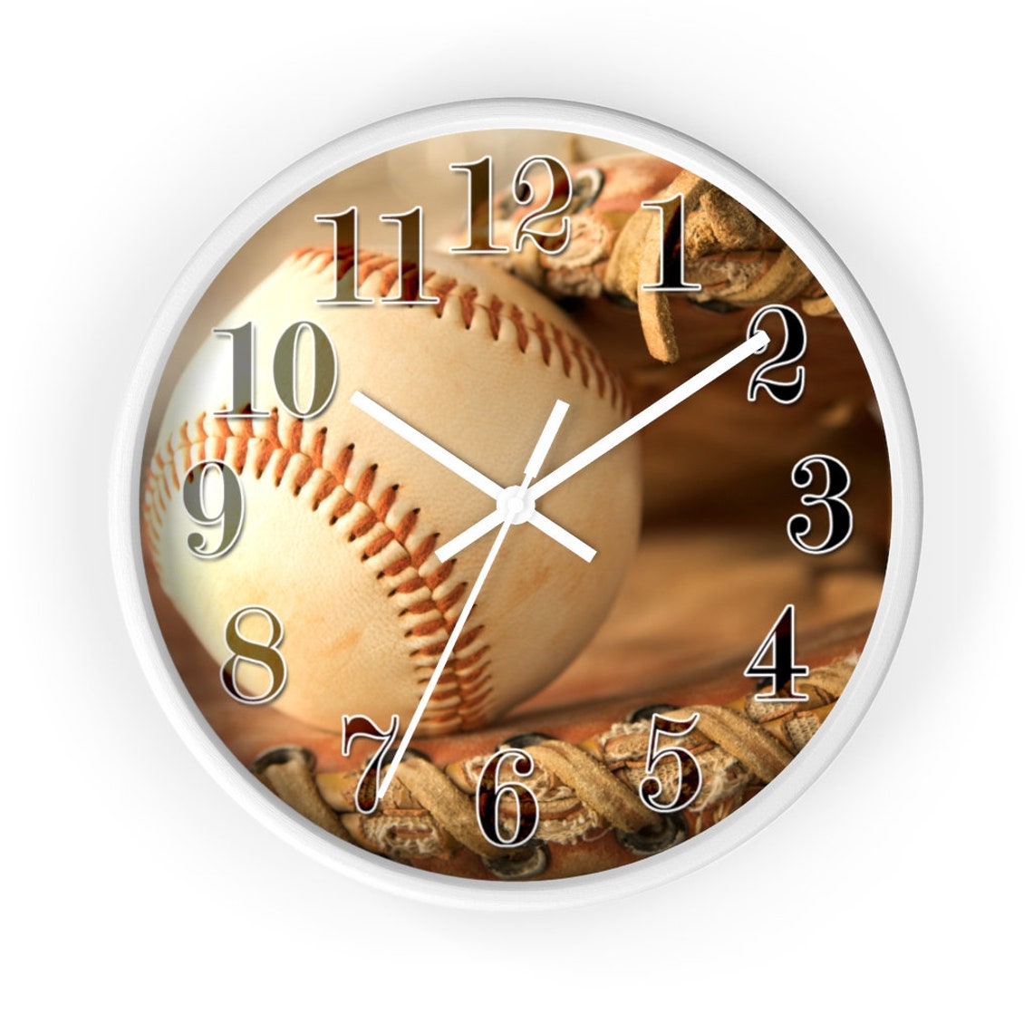 SILENT BASEBALL Wall CLOCK Baseball Office Decor Gifts for Dad Etsy