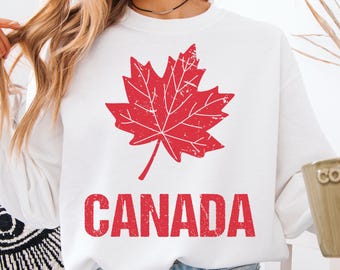 Sudadera unisex con la hoja de arce de Canadá / Sudadera del Día de Canadá / Sudadera para canadienses orgullosos / Regalo para amantes de Canadá / Toronto, Montreal, Vancouver, Ottawa